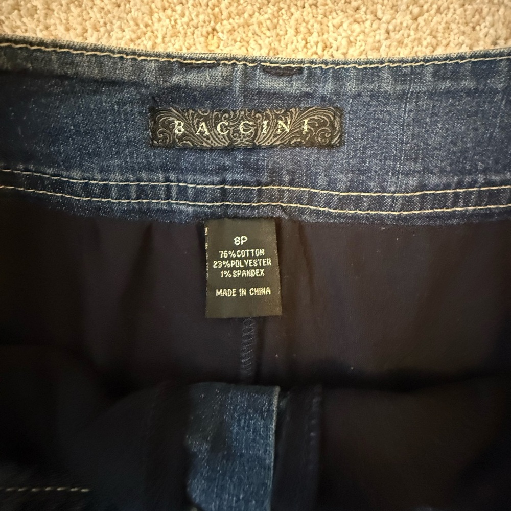 Baccini Denim Jean Skirt Size 8P Petite - Picture 2 of 3